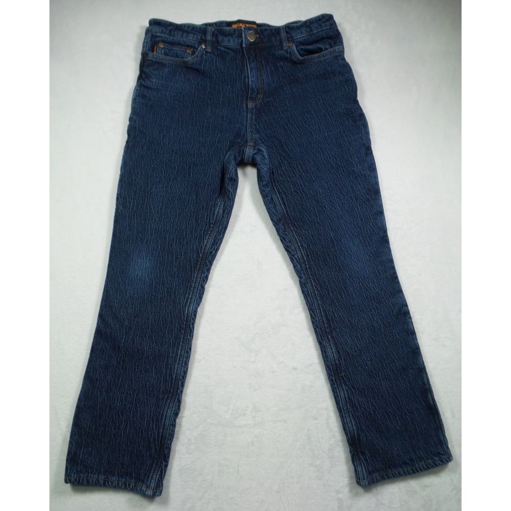 Realtree Par Boston Traders Jeans‎ Mens Size 34 x 30 Blue Denim Flannel Lined